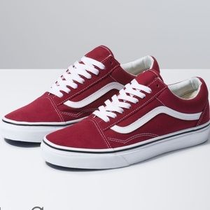 Vans Old Skool maroon sneakers size 8